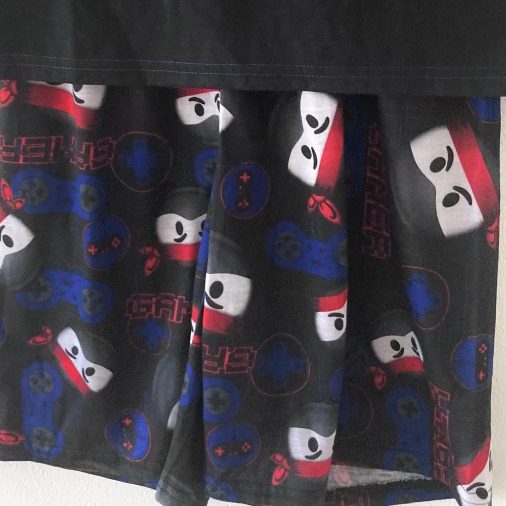 NWT The Childrens Place Ninja Level 1000 Pajama Short Set Size 7/8 M